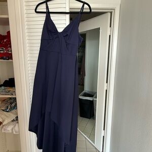 David's Bridal Deep Blue High Low Dress